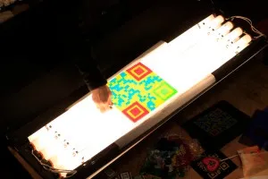 Backlit jello QR