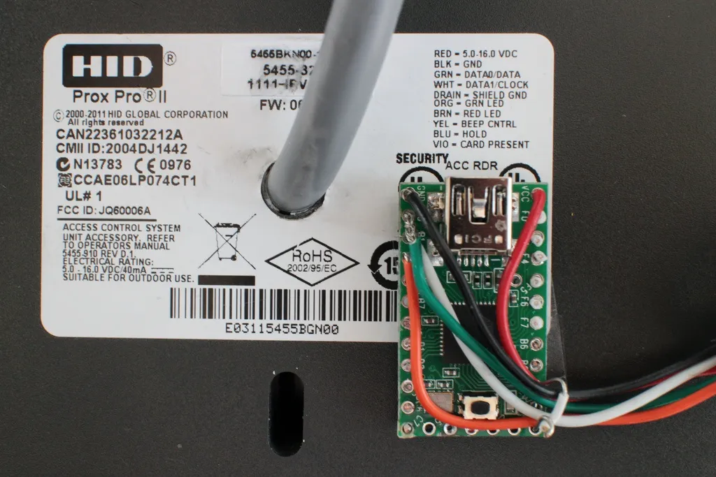 HID ProxPro II wiring