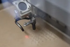 Laser cutting the plate