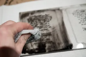 Wiping the plate clean