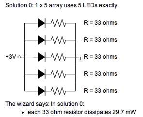 3 volts 5 leds