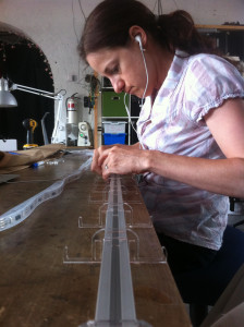 Aligning the acrylic standoffs