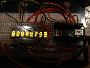 Alphanumeric LED breadboard test