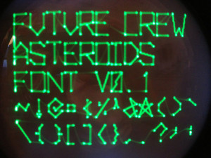 Asteroids vector font