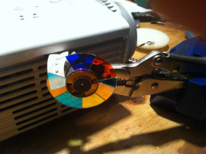 Color wheel mounting