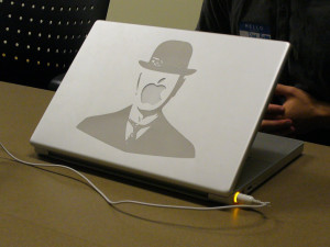 Dan's laser etched Magritte powerbook