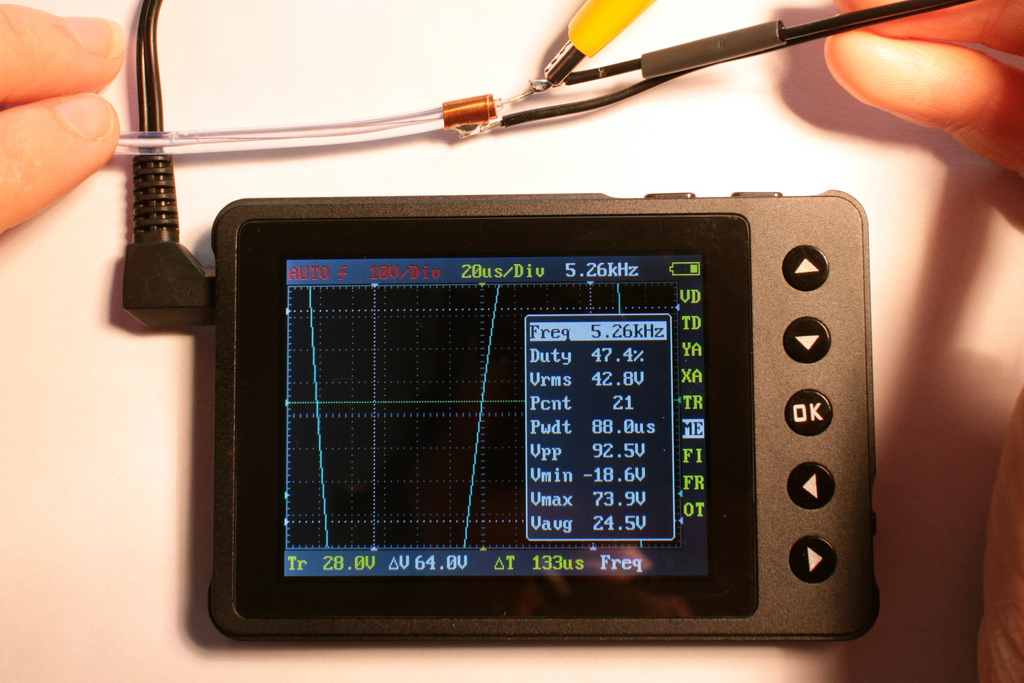 Diagnosing EL wire with a DSO Nano v3