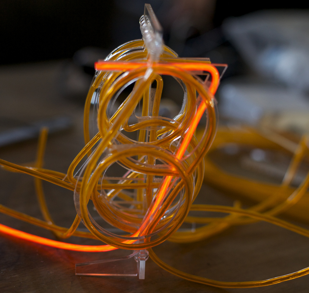 EL wire nixie prototype
