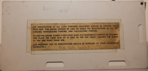 IBM  Gauge card (rear)