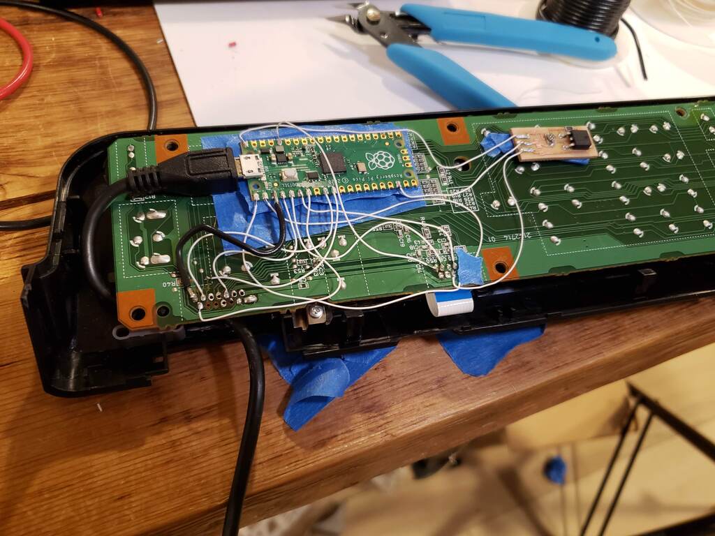 a messy but functional wiring job
